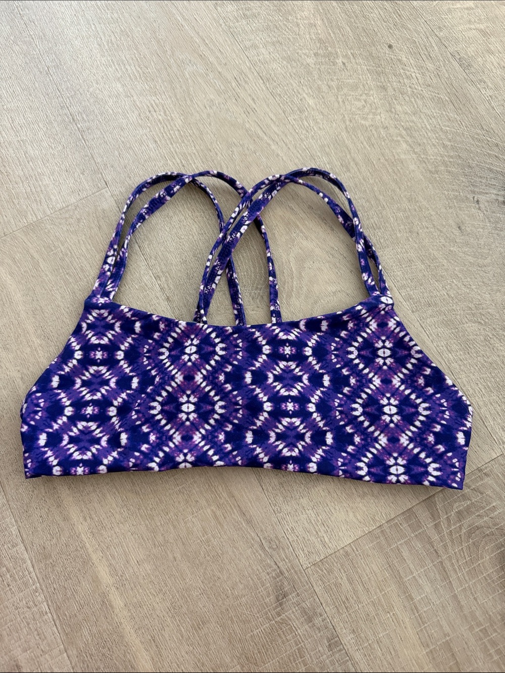 Jolyn Purple Tie-Dye Fredrick Bikini Top size large